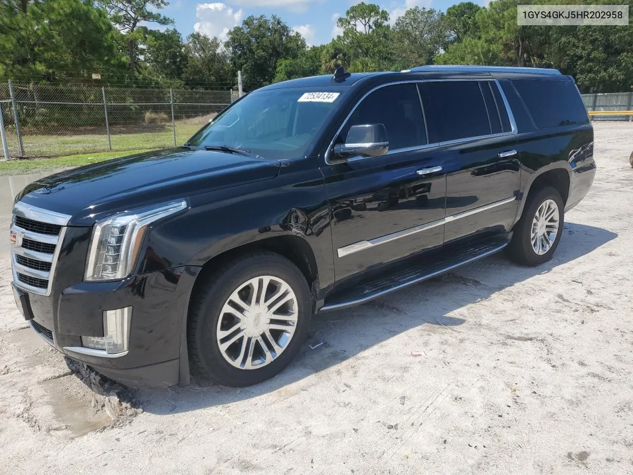 2017 Cadillac Escalade Esv VIN: 1GYS4GKJ5HR202958 Lot: 72534134