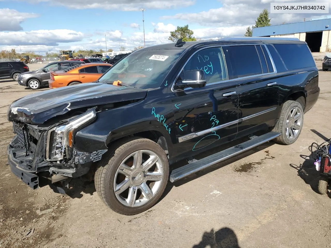 2017 Cadillac Escalade Esv Premium Luxury VIN: 1GYS4JKJ7HR340742 Lot: 75925274