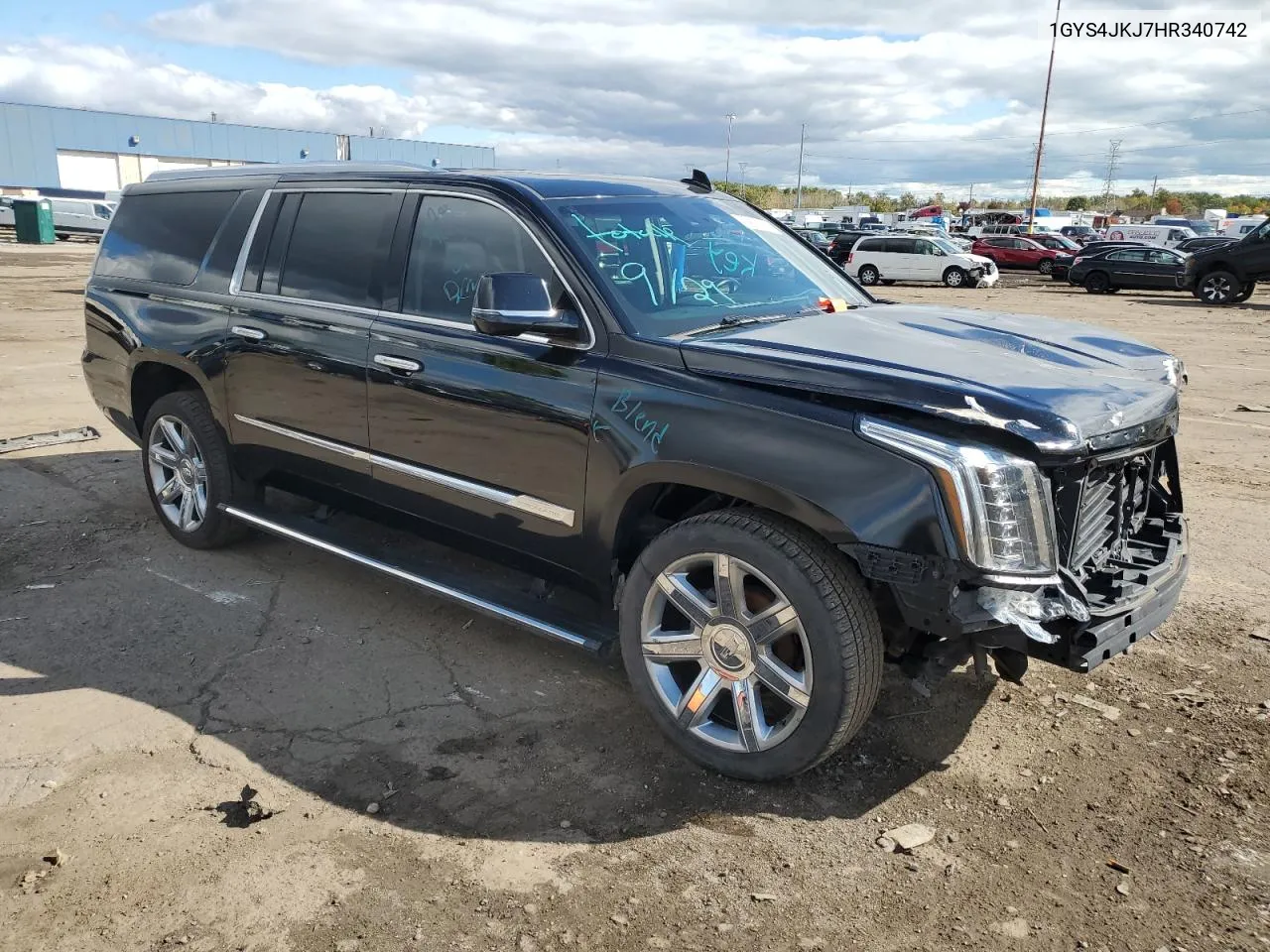 2017 Cadillac Escalade Esv Premium Luxury VIN: 1GYS4JKJ7HR340742 Lot: 75925274