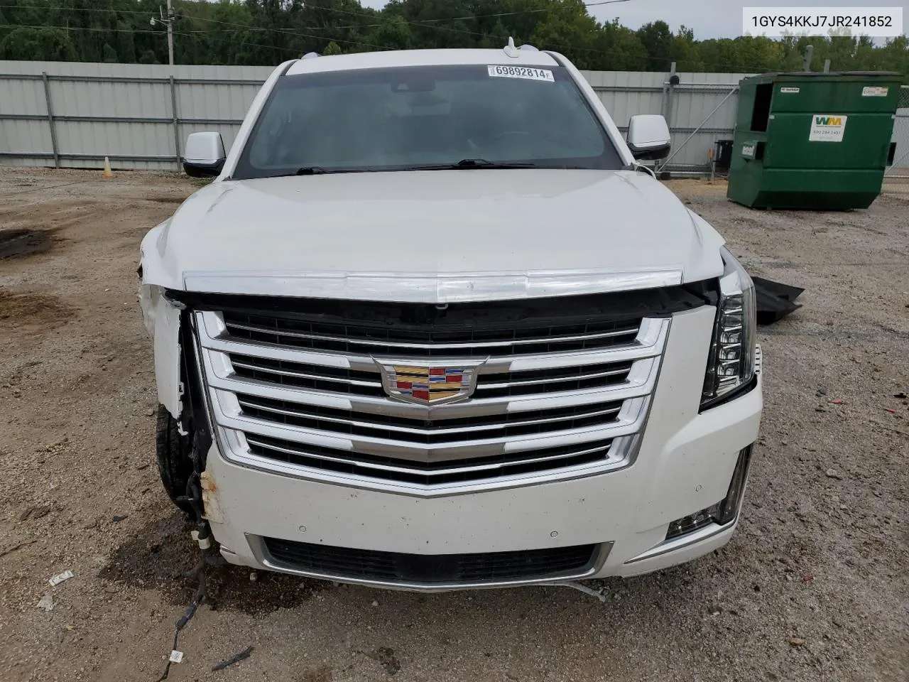 2018 Cadillac Escalade Esv Platinum VIN: 1GYS4KKJ7JR241852 Lot: 69892814