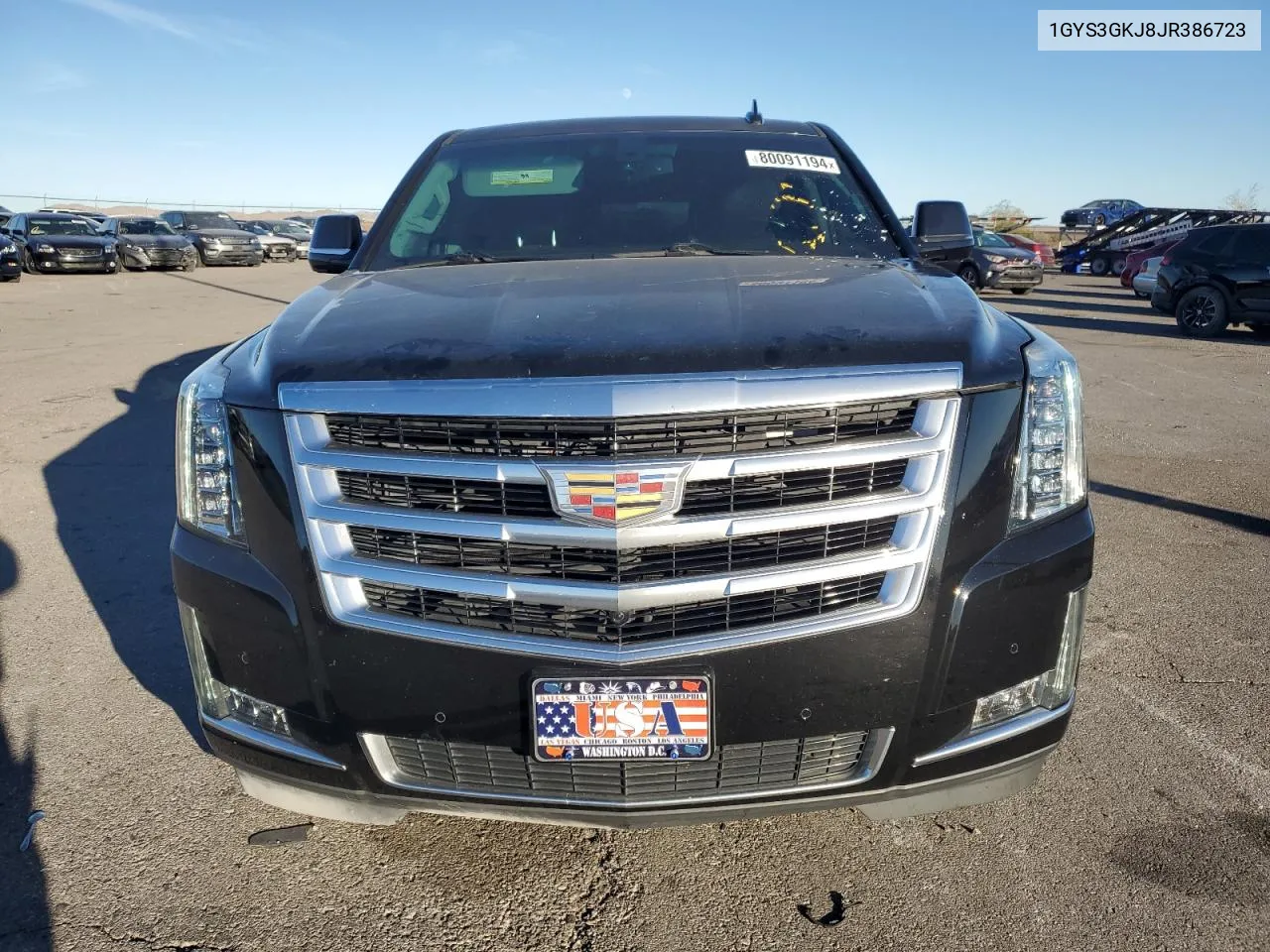 2018 Cadillac Escalade Esv VIN: 1GYS3GKJ8JR386723 Lot: 80091194