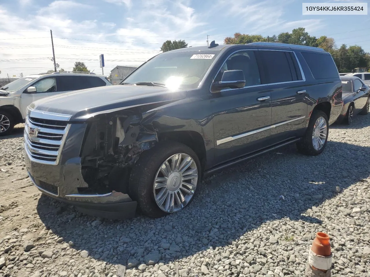 1GYS4KKJ6KR355424 2019 Cadillac Escalade Esv Platinum