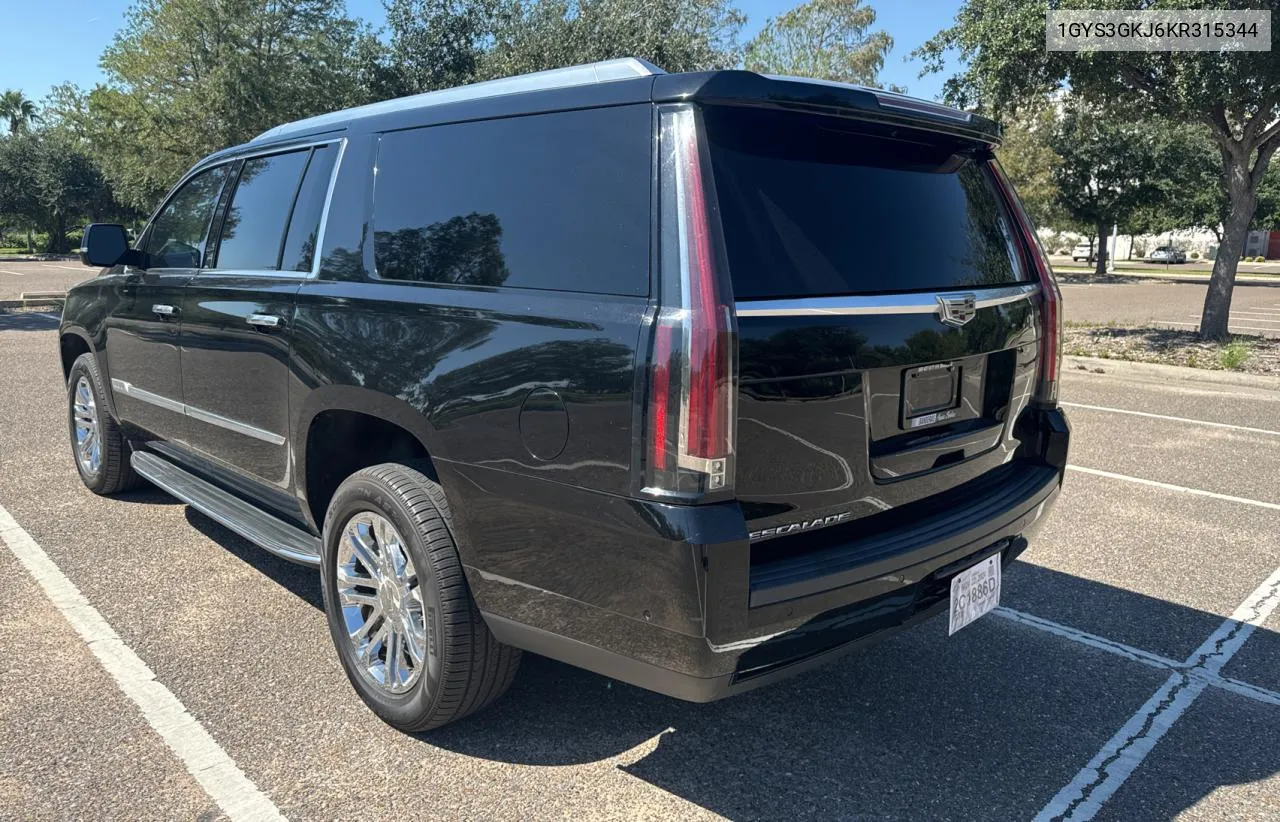 2019 Cadillac Escalade Esv VIN: 1GYS3GKJ6KR315344 Lot: 74009724