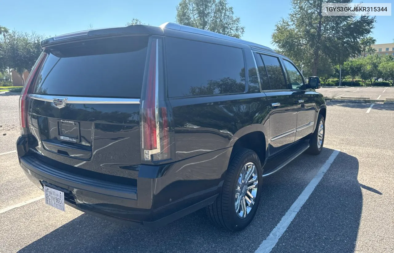 2019 Cadillac Escalade Esv VIN: 1GYS3GKJ6KR315344 Lot: 74009724