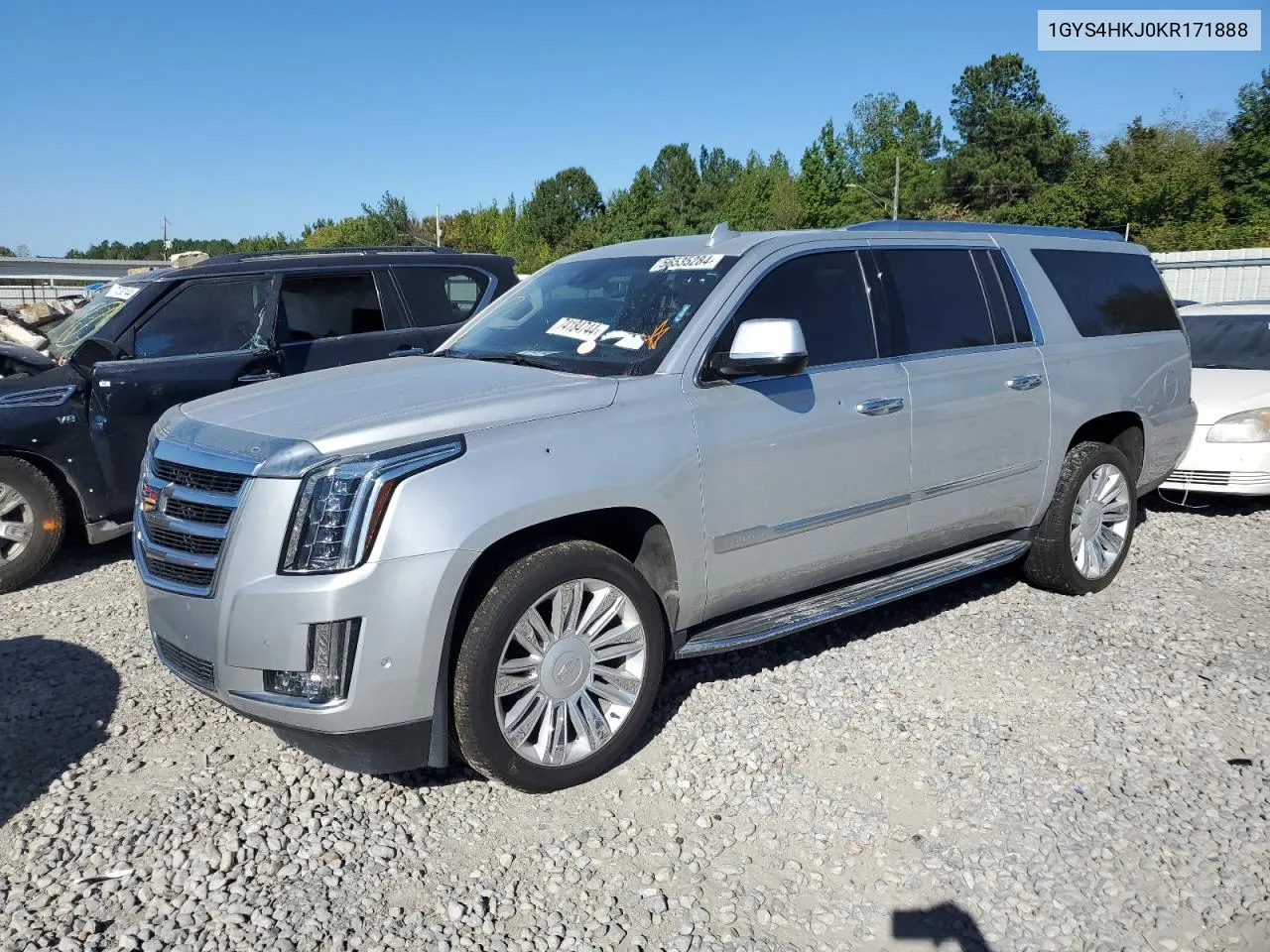 1GYS4HKJ0KR171888 2019 Cadillac Escalade Esv Luxury