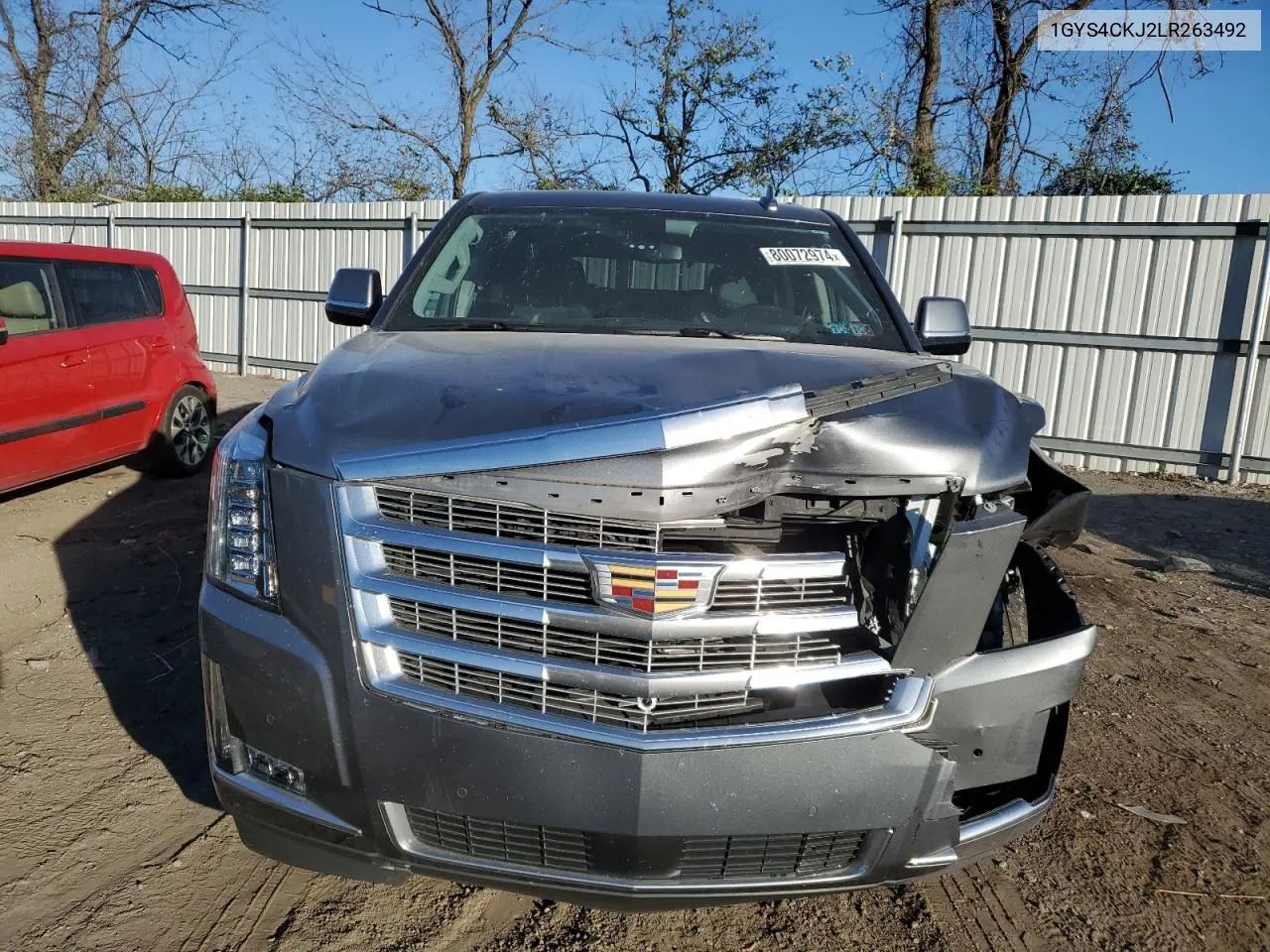 2020 Cadillac Escalade Premium Luxury VIN: 1GYS4CKJ2LR263492 Lot: 80072974