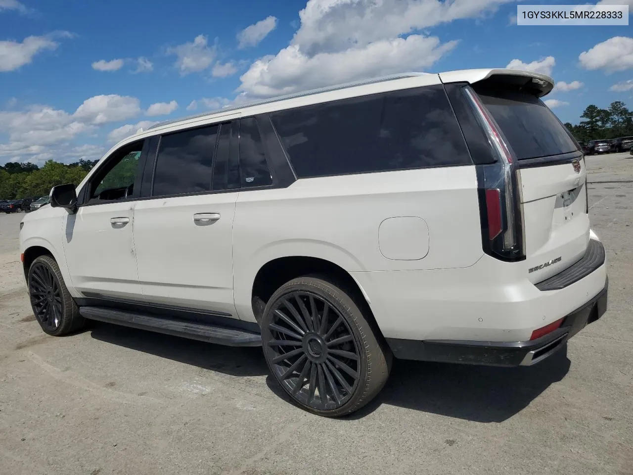 2021 Cadillac Escalade Esv Premium Luxury VIN: 1GYS3KKL5MR228333 Lot: 71914694