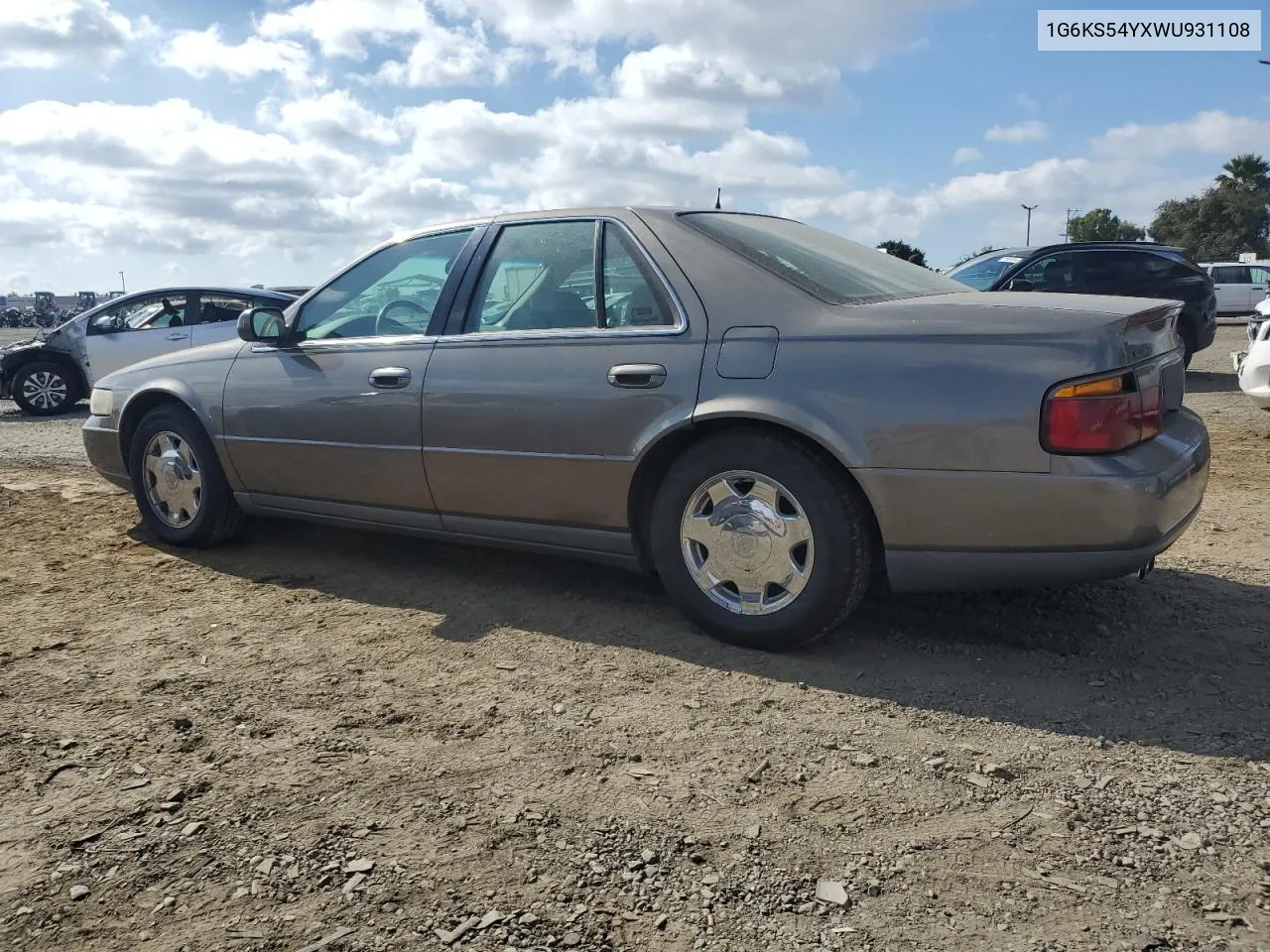 1998 Cadillac Seville Sls VIN: 1G6KS54YXWU931108 Lot: 72369984