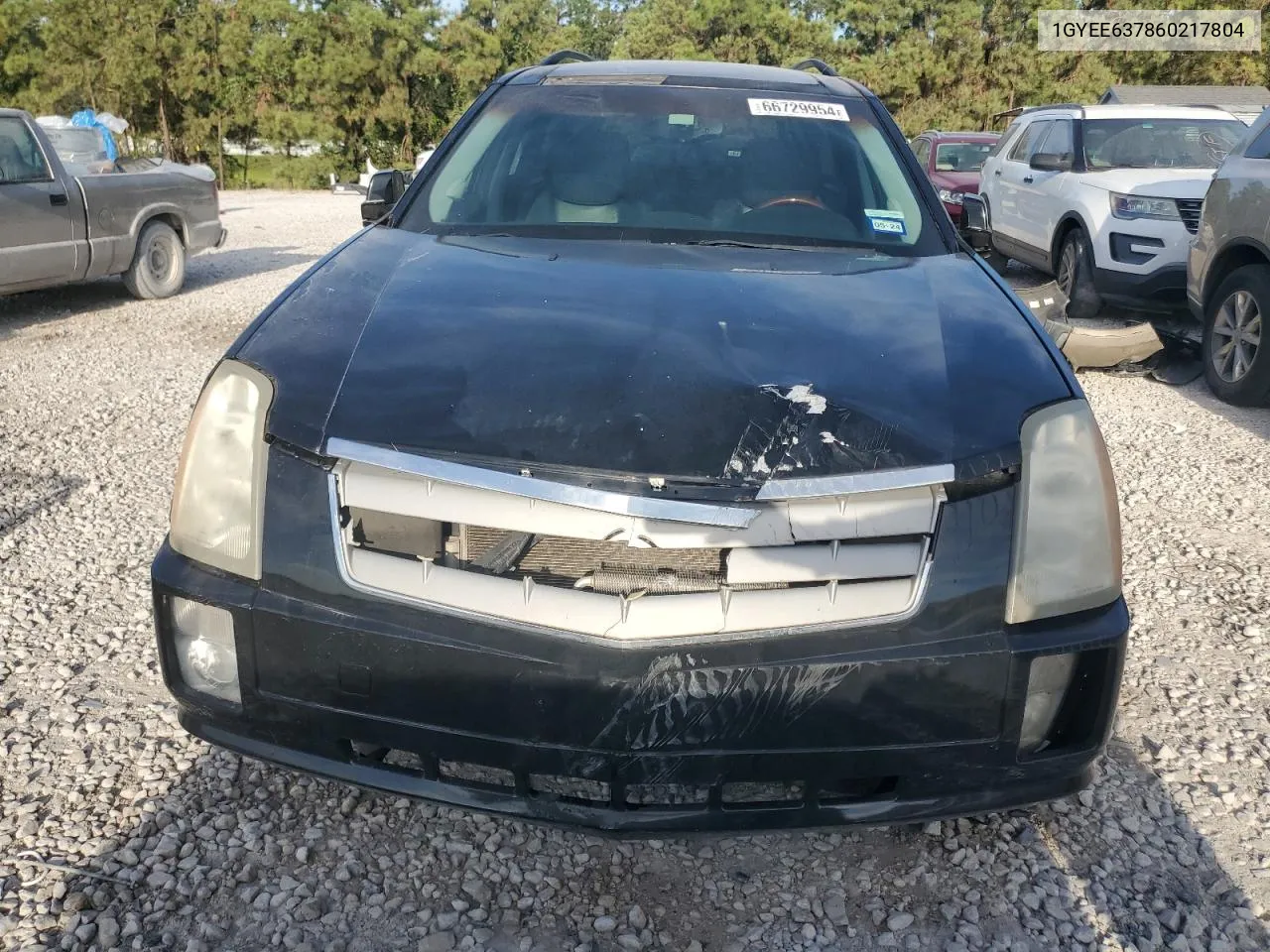 2006 Cadillac Srx VIN: 1GYEE637860217804 Lot: 66729954