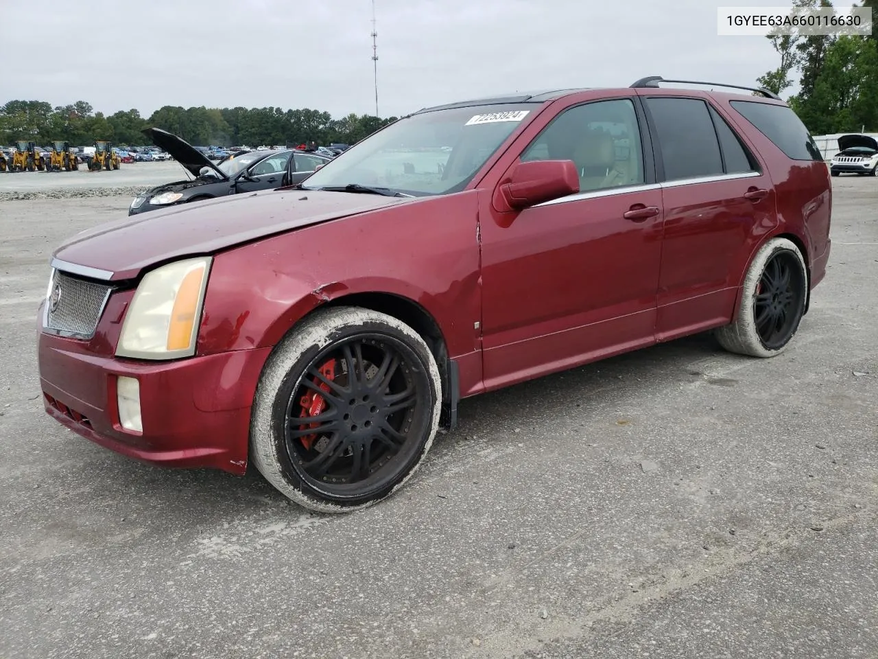 2006 Cadillac Srx VIN: 1GYEE63A660116630 Lot: 72253924