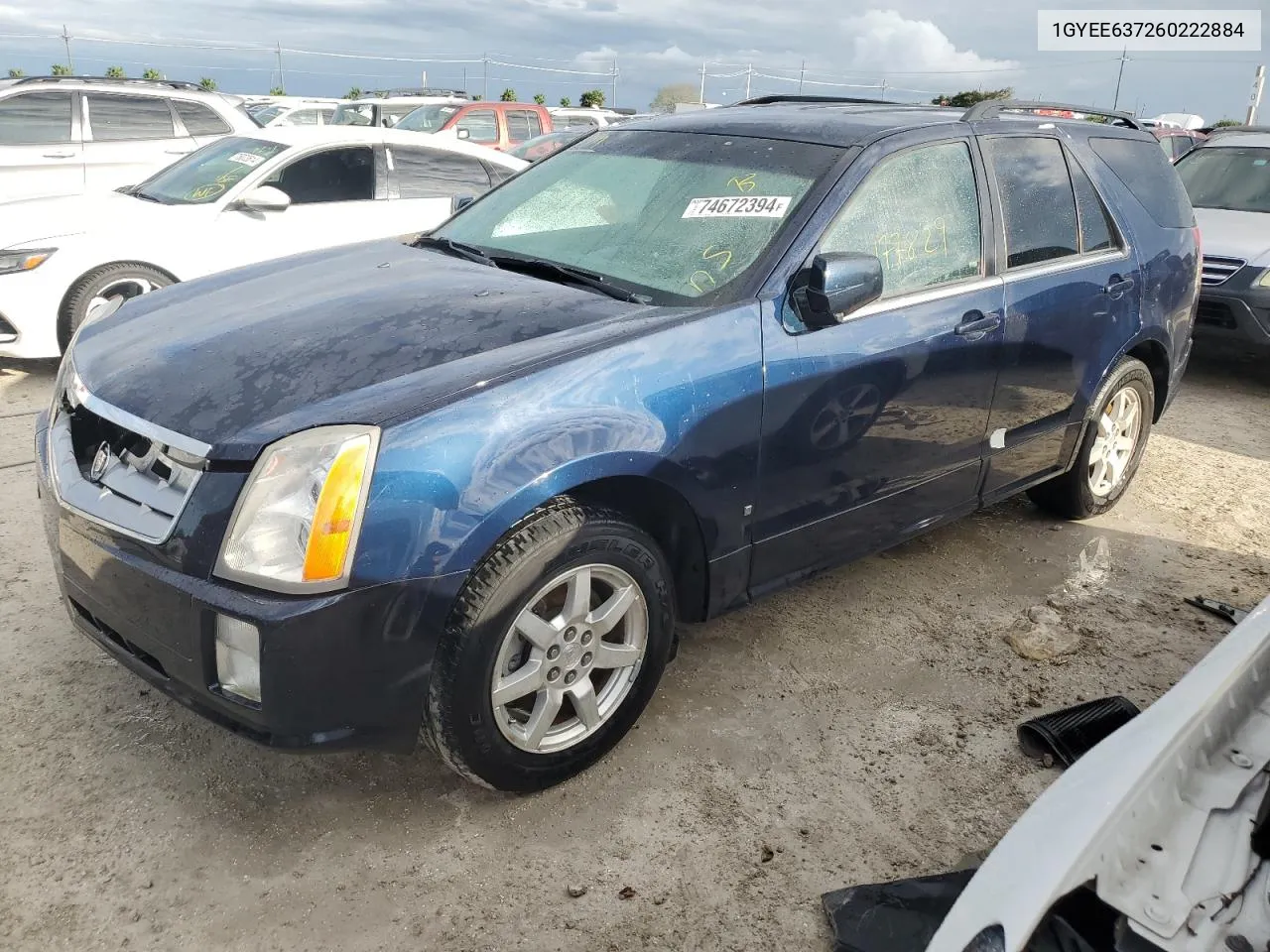 2006 Cadillac Srx VIN: 1GYEE637260222884 Lot: 74672394