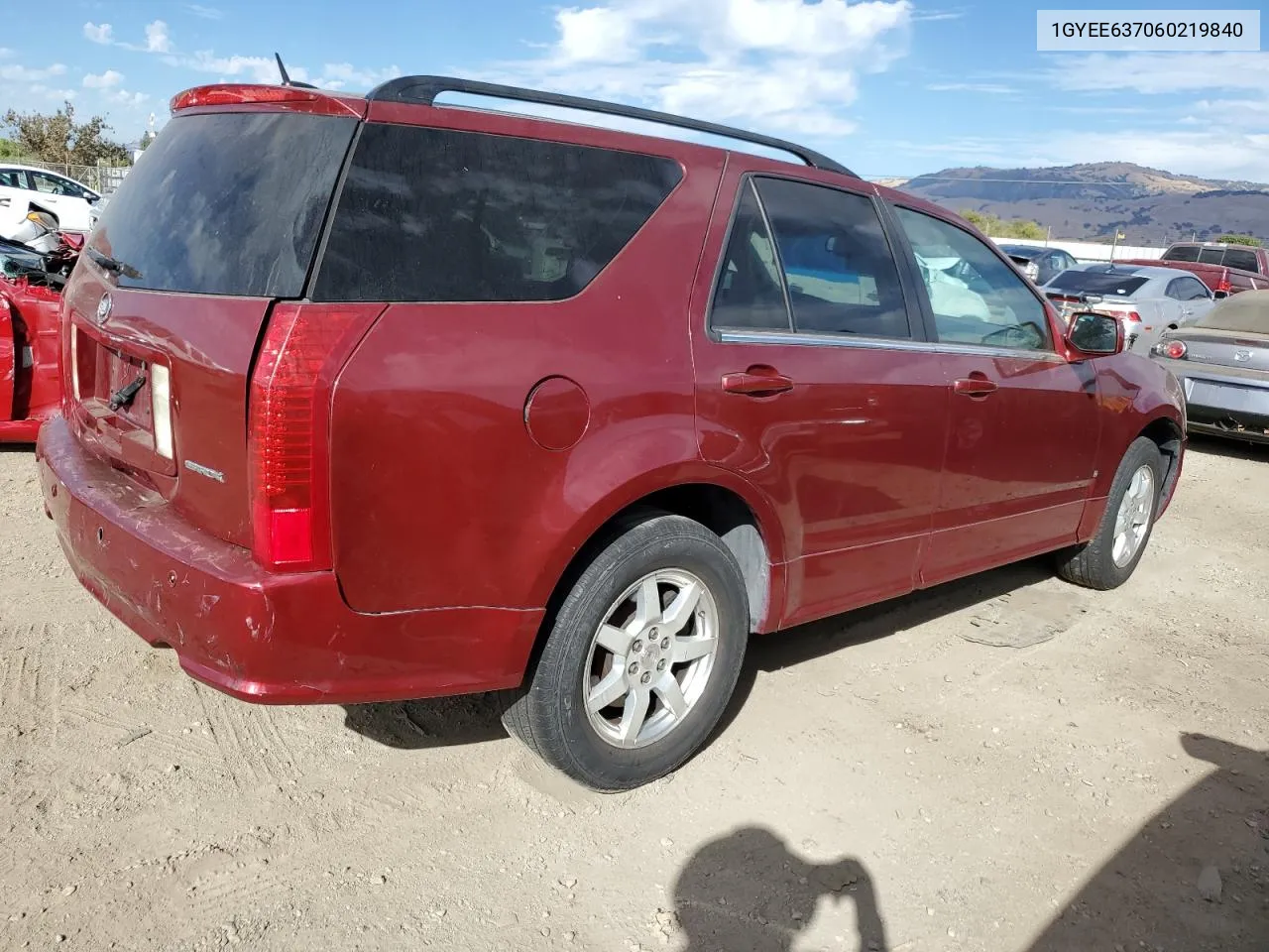 2006 Cadillac Srx VIN: 1GYEE637060219840 Lot: 76523454