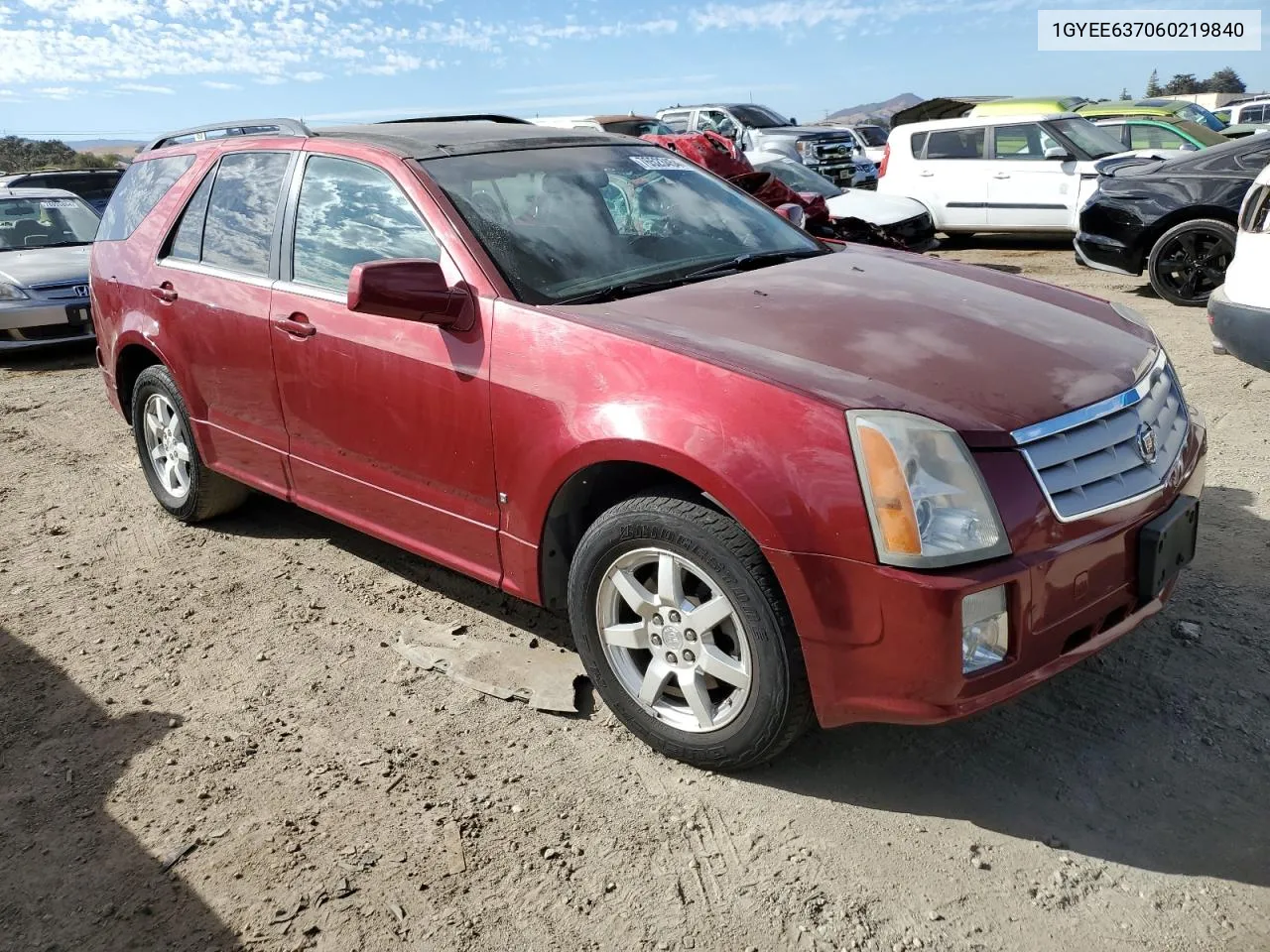 2006 Cadillac Srx VIN: 1GYEE637060219840 Lot: 76523454