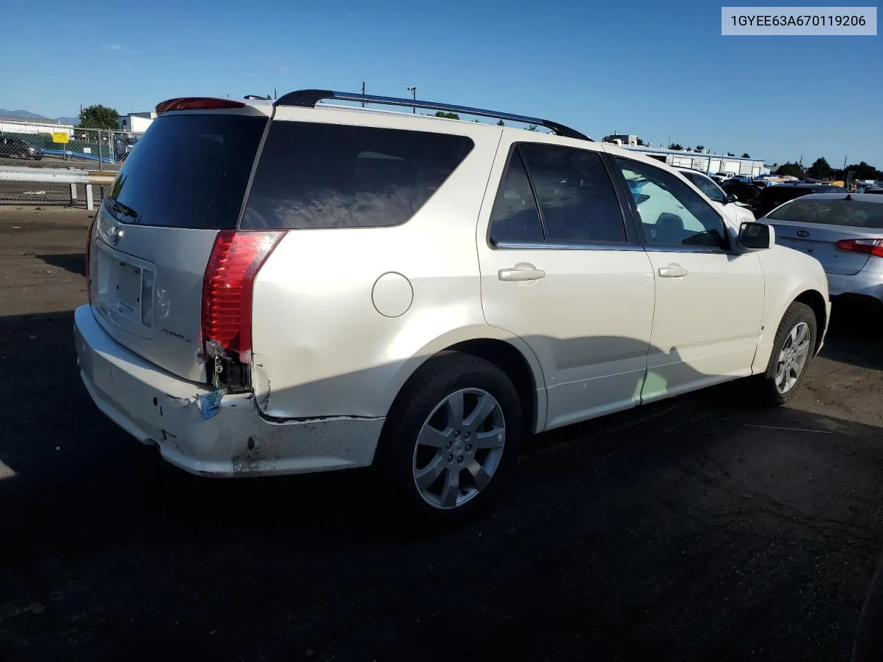 2007 Cadillac Srx VIN: 1GYEE63A670119206 Lot: 61869694