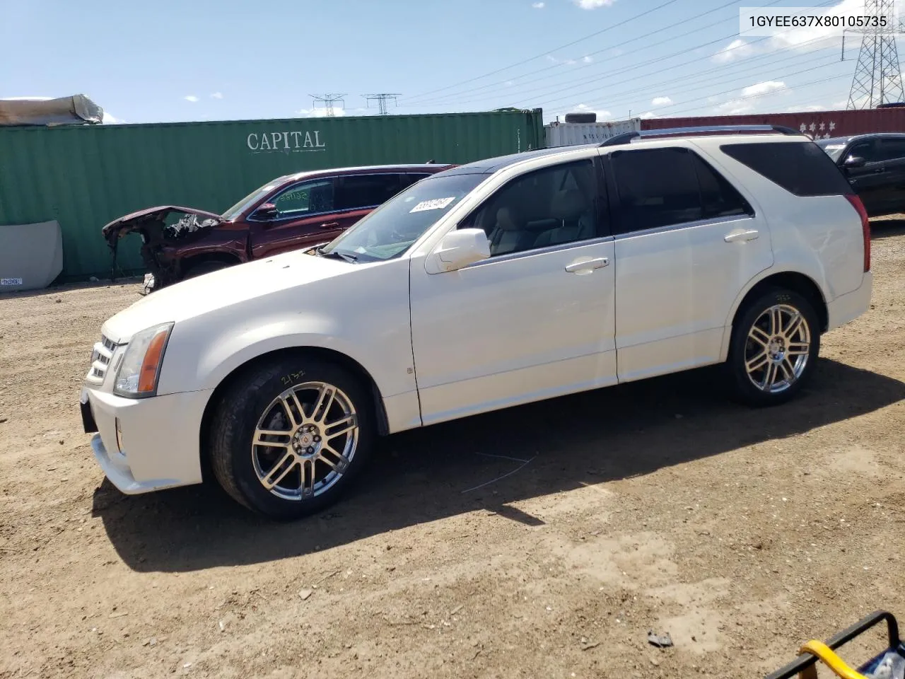 2008 Cadillac Srx VIN: 1GYEE637X80105735 Lot: 55812464