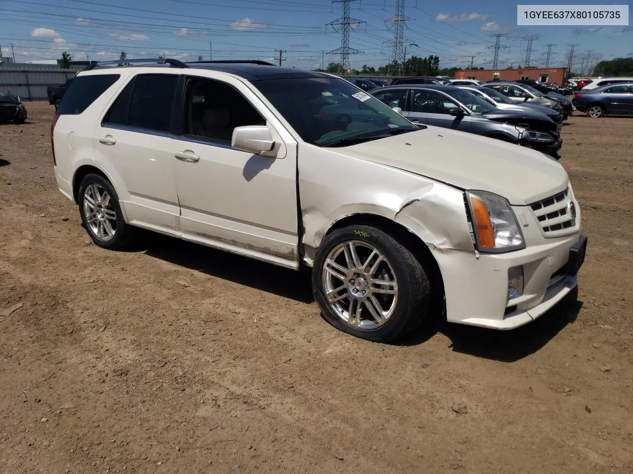 2008 Cadillac Srx VIN: 1GYEE637X80105735 Lot: 55812464