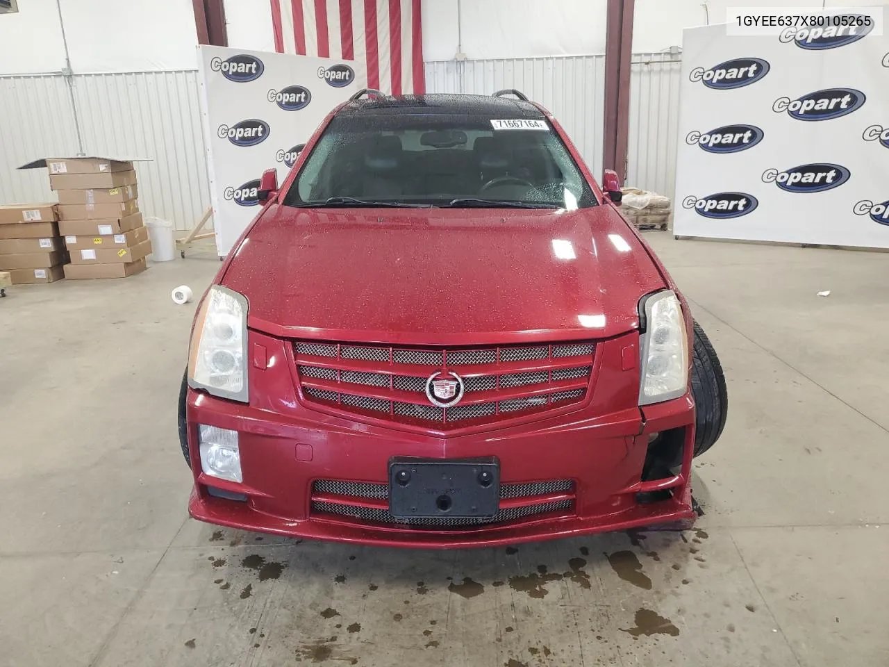 2008 Cadillac Srx VIN: 1GYEE637X80105265 Lot: 71667164