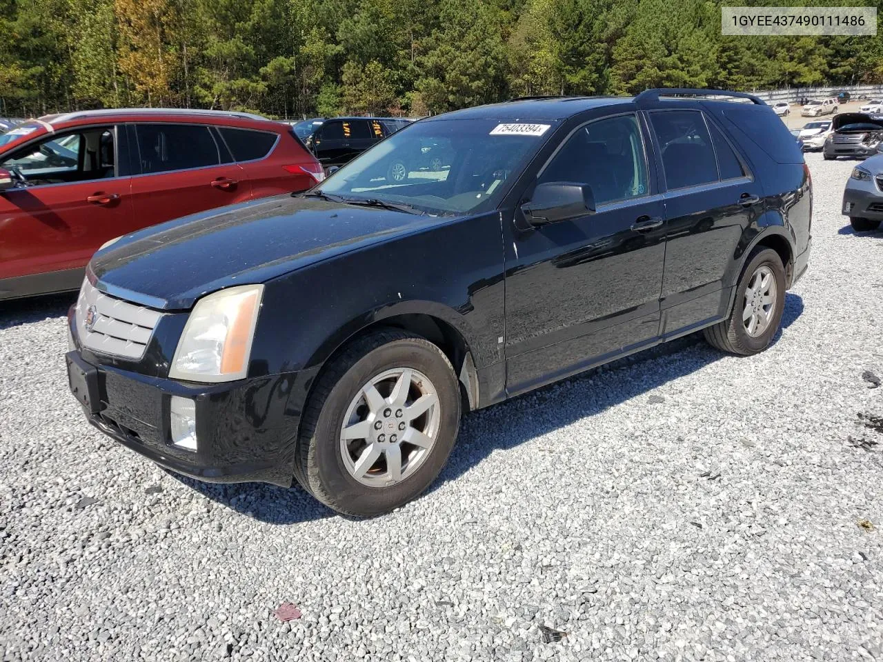 2009 Cadillac Srx VIN: 1GYEE437490111486 Lot: 75403394