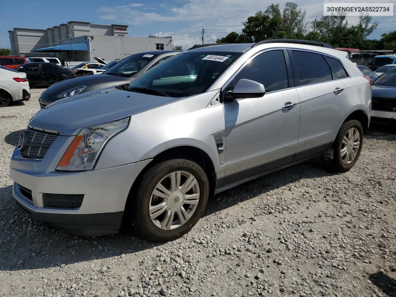 2010 Cadillac Srx VIN: 3GYFNGEY2AS522734 Lot: 70875344