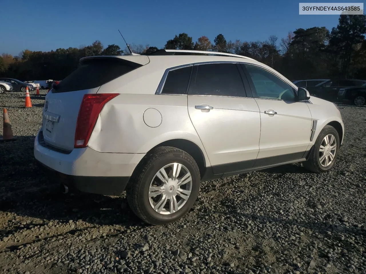 2010 Cadillac Srx Luxury Collection VIN: 3GYFNDEY4AS643585 Lot: 78391084