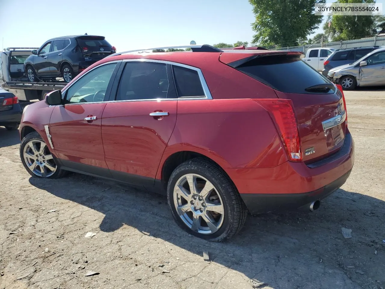 2011 Cadillac Srx Premium Collection VIN: 3GYFNCEY7BS554024 Lot: 67331564