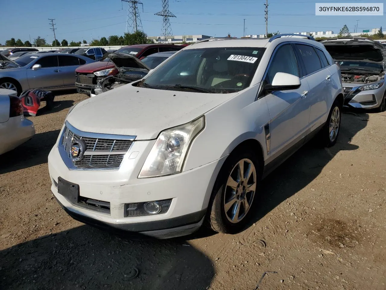 2011 Cadillac Srx Premium Collection VIN: 3GYFNKE62BS596870 Lot: 70130474