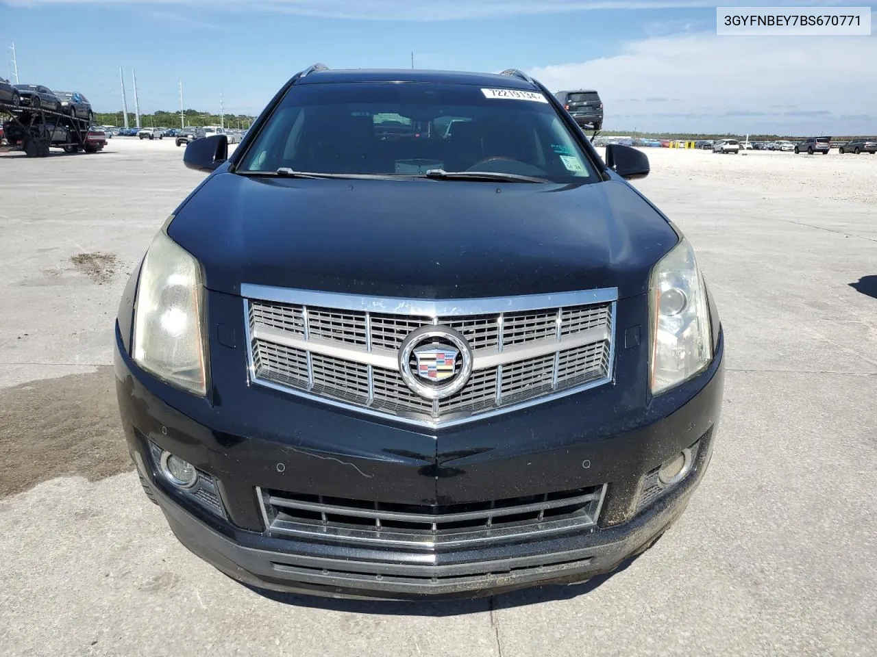 2011 Cadillac Srx Performance Collection VIN: 3GYFNBEY7BS670771 Lot: 72219134