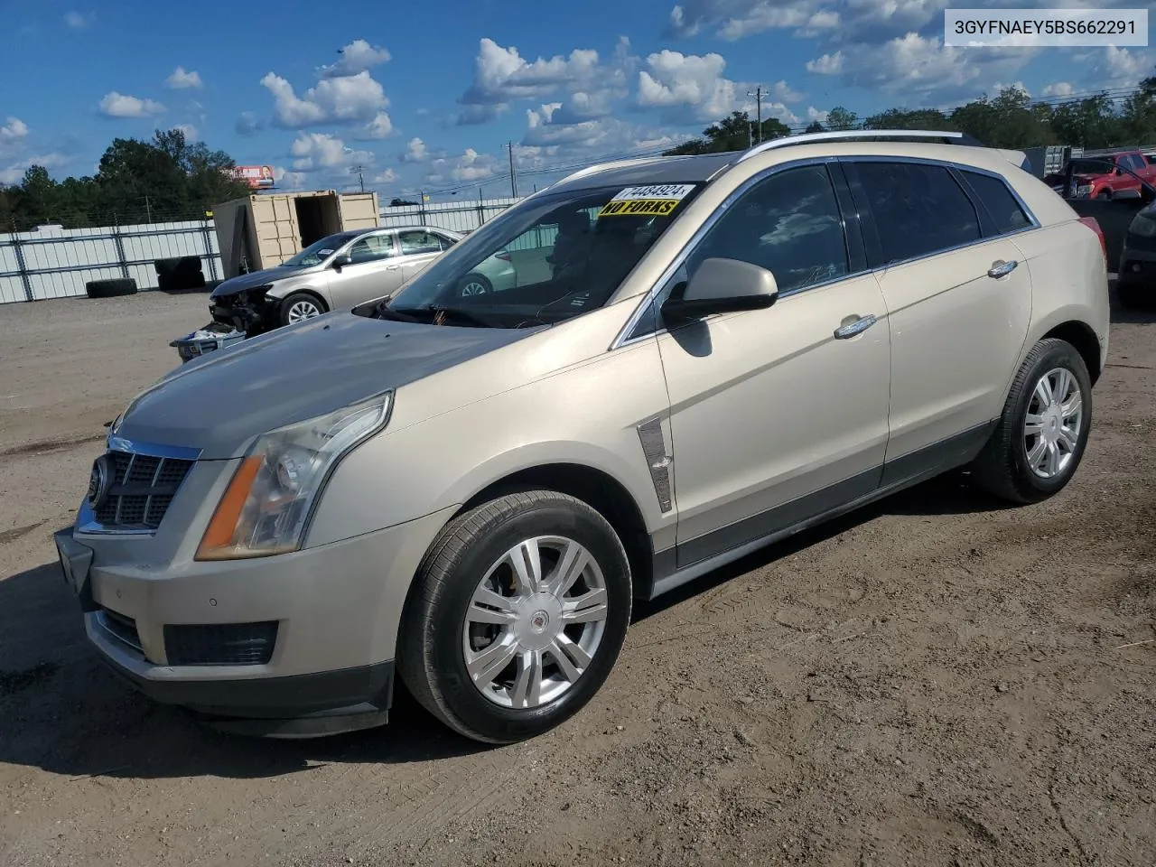 2011 Cadillac Srx Luxury Collection VIN: 3GYFNAEY5BS662291 Lot: 74484924