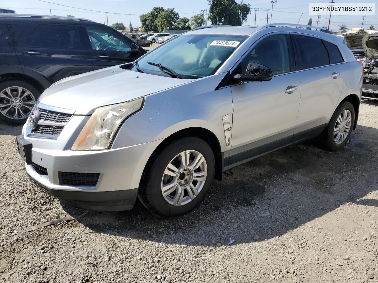 2011 Cadillac Srx Luxury Collection VIN: 3GYFNDEY1BS519212 Lot: 74499674