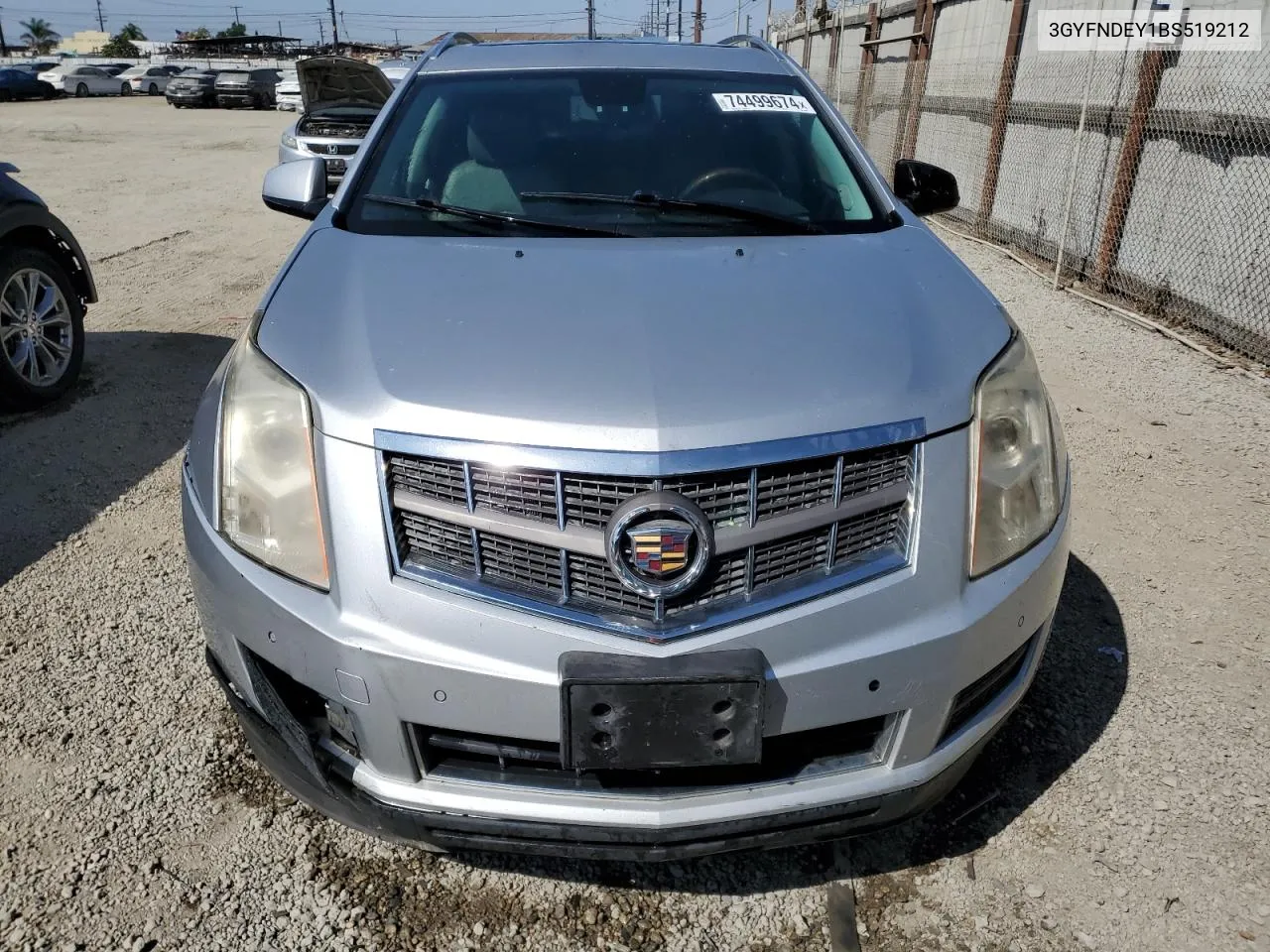 2011 Cadillac Srx Luxury Collection VIN: 3GYFNDEY1BS519212 Lot: 74499674