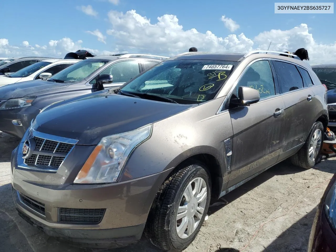 2011 Cadillac Srx Luxury Collection VIN: 3GYFNAEY2BS635727 Lot: 74657764