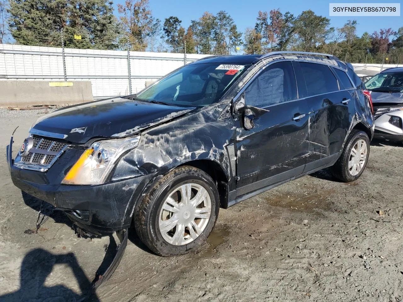 2011 Cadillac Srx Performance Collection VIN: 3GYFNBEY5BS670798 Lot: 75390764