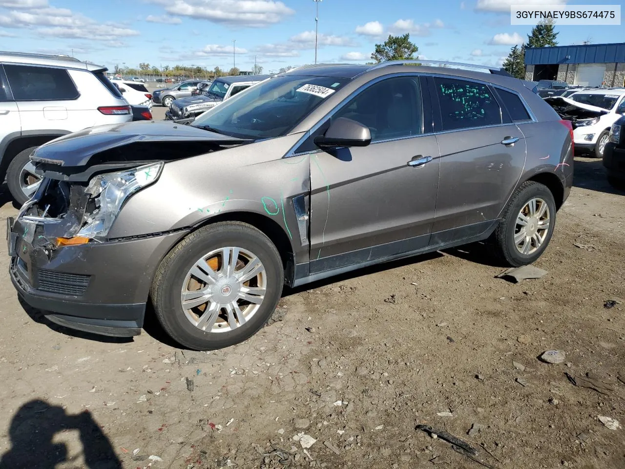 2011 Cadillac Srx Luxury Collection VIN: 3GYFNAEY9BS674475 Lot: 76362504