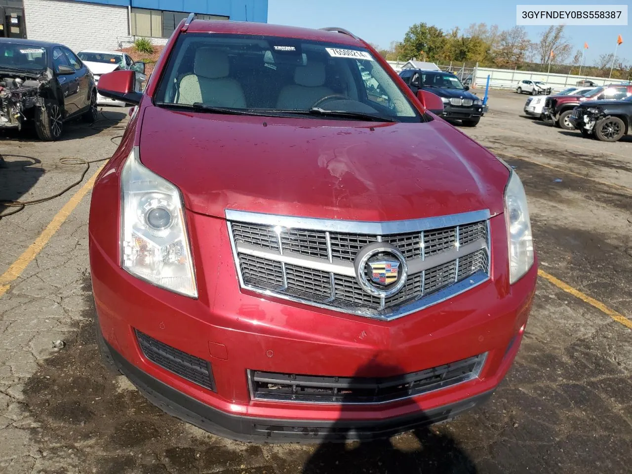 2011 Cadillac Srx Luxury Collection VIN: 3GYFNDEY0BS558387 Lot: 76500214