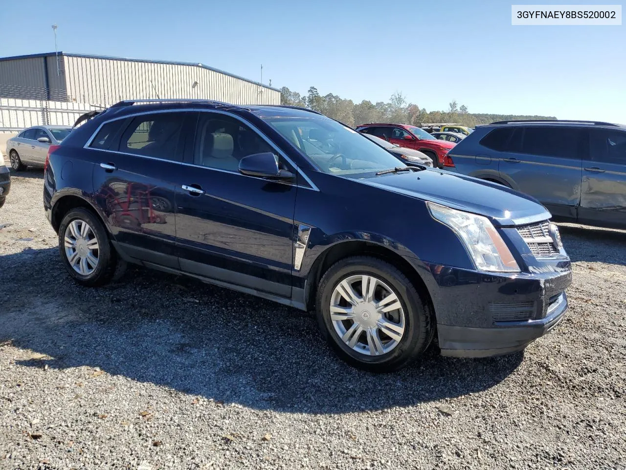 2011 Cadillac Srx Luxury Collection VIN: 3GYFNAEY8BS520002 Lot: 77251744