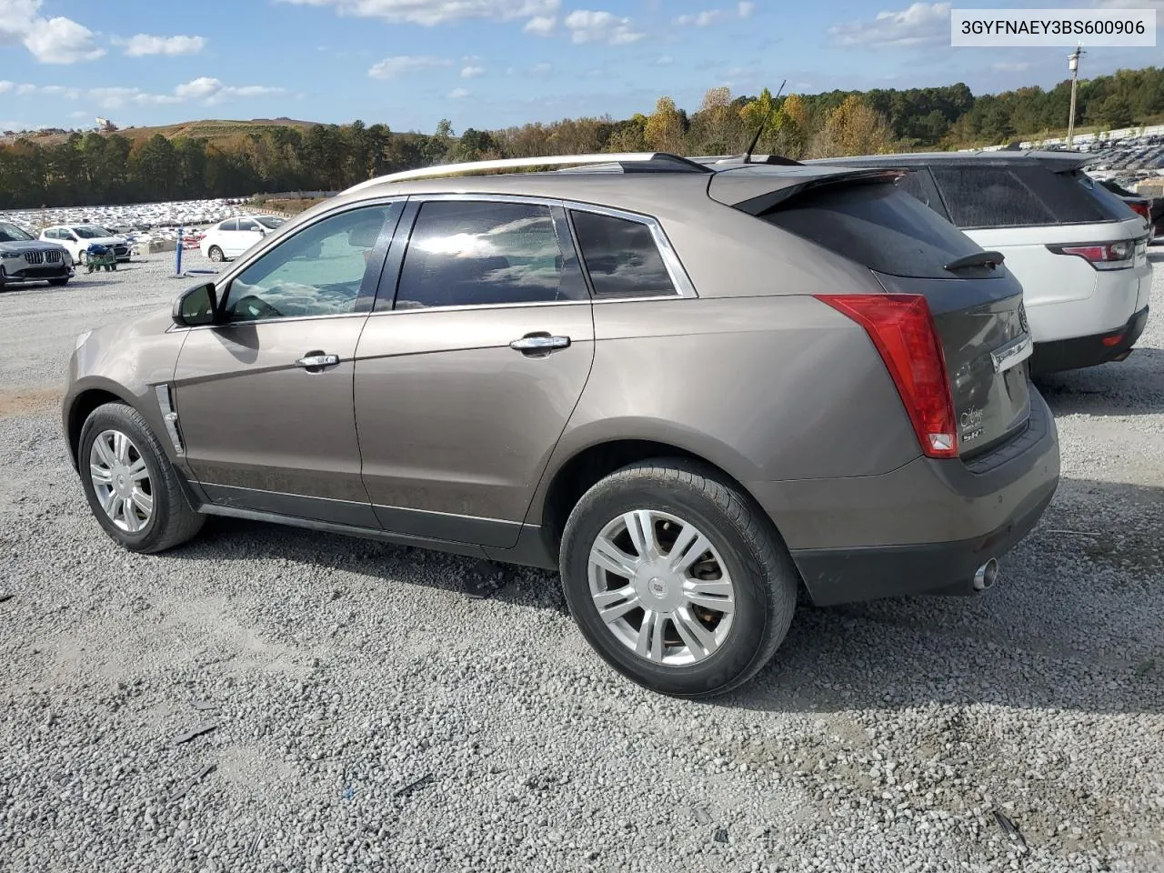 2011 Cadillac Srx Luxury Collection VIN: 3GYFNAEY3BS600906 Lot: 79252004