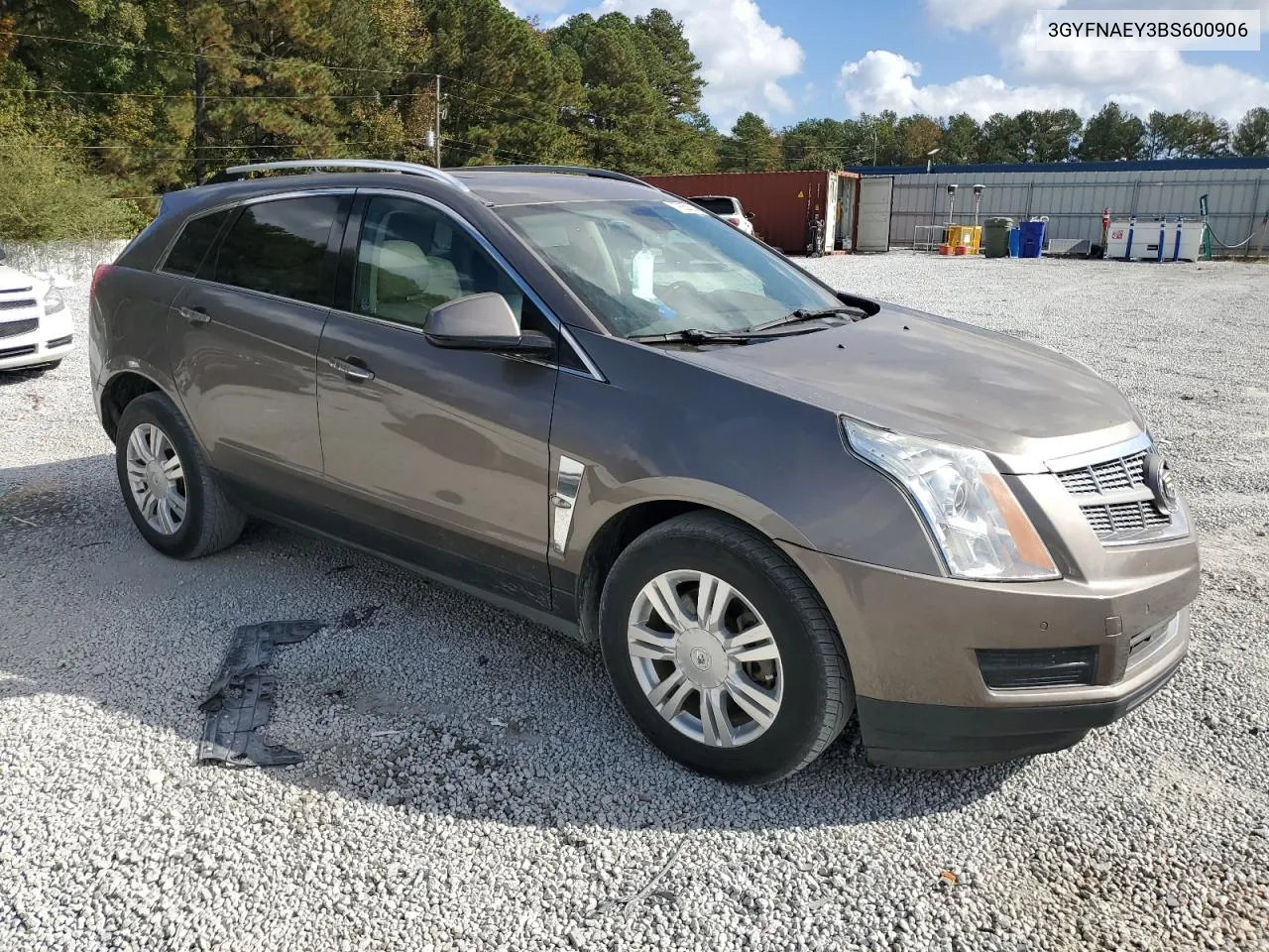 2011 Cadillac Srx Luxury Collection VIN: 3GYFNAEY3BS600906 Lot: 79252004