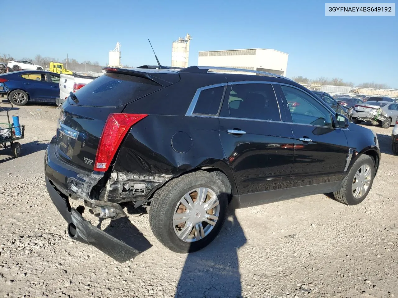 2011 Cadillac Srx Luxury Collection VIN: 3GYFNAEY4BS649192 Lot: 80149974