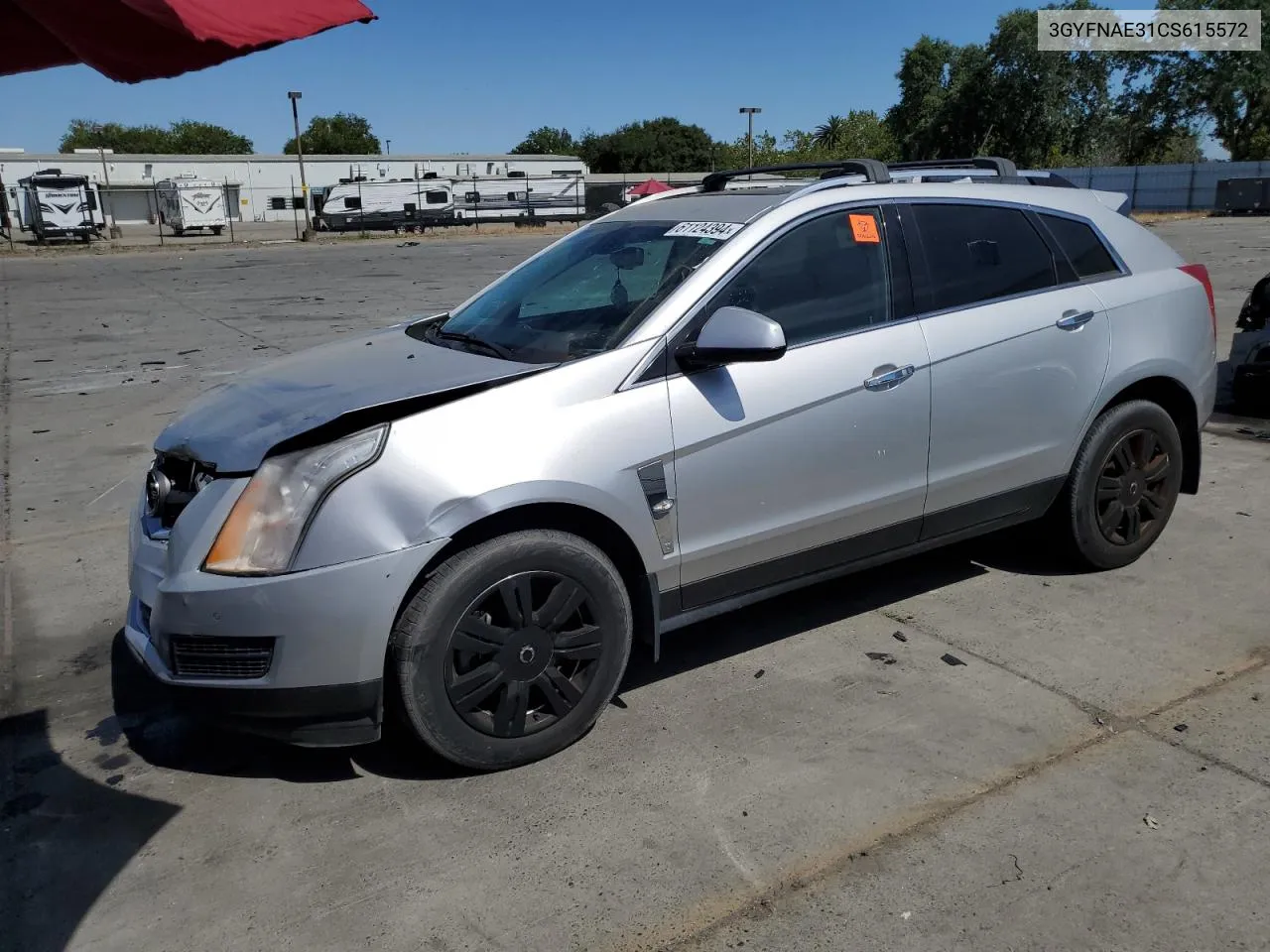 2012 Cadillac Srx Luxury Collection VIN: 3GYFNAE31CS615572 Lot: 61124394