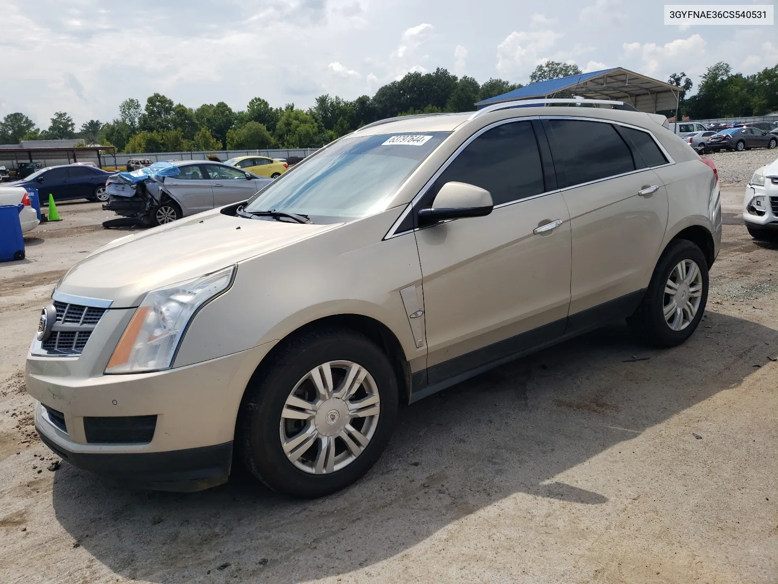 3GYFNAE36CS540531 2012 Cadillac Srx Luxury Collection