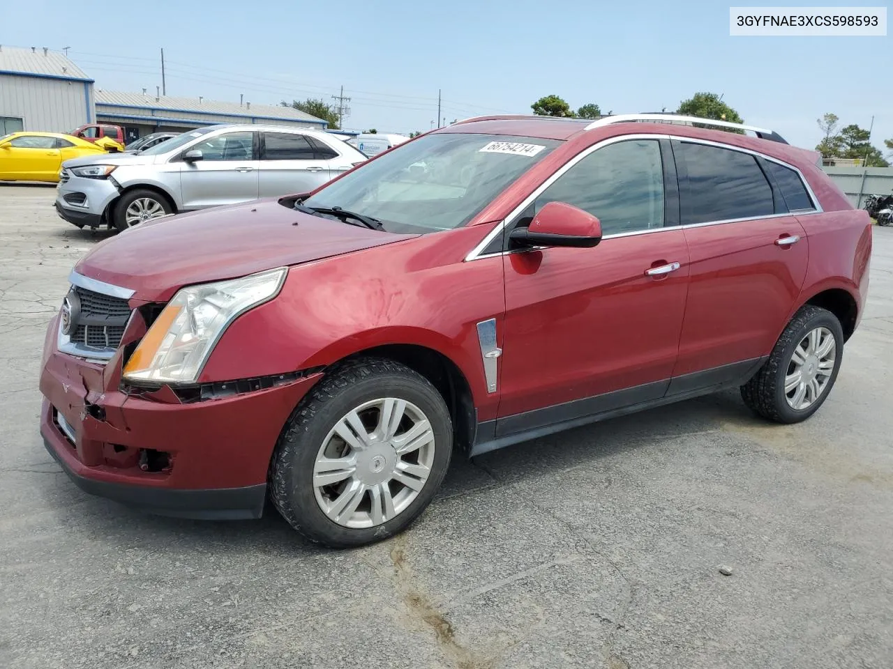 2012 Cadillac Srx Luxury Collection VIN: 3GYFNAE3XCS598593 Lot: 66754214