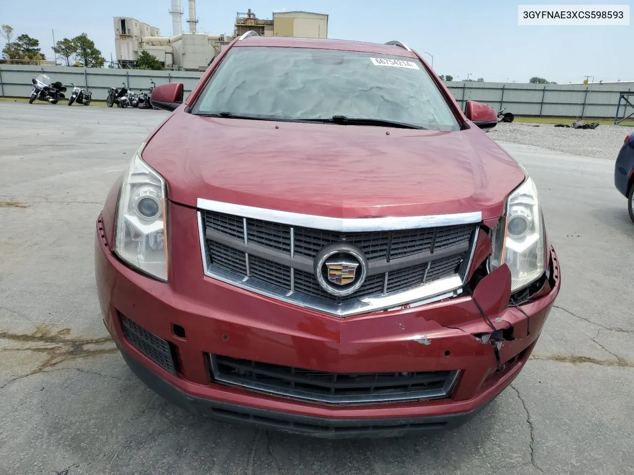 2012 Cadillac Srx Luxury Collection VIN: 3GYFNAE3XCS598593 Lot: 66754214