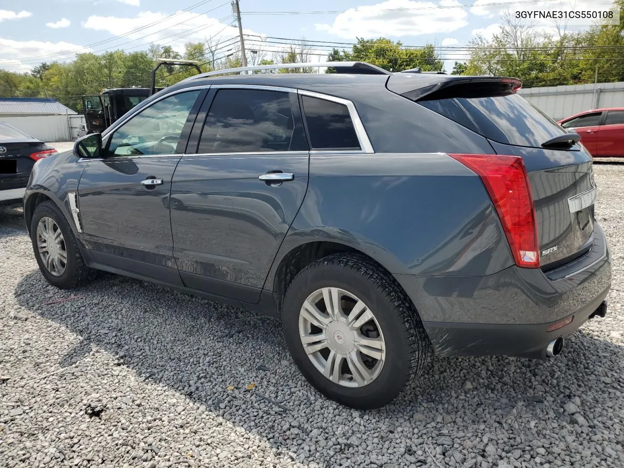 3GYFNAE31CS550108 2012 Cadillac Srx Luxury Collection