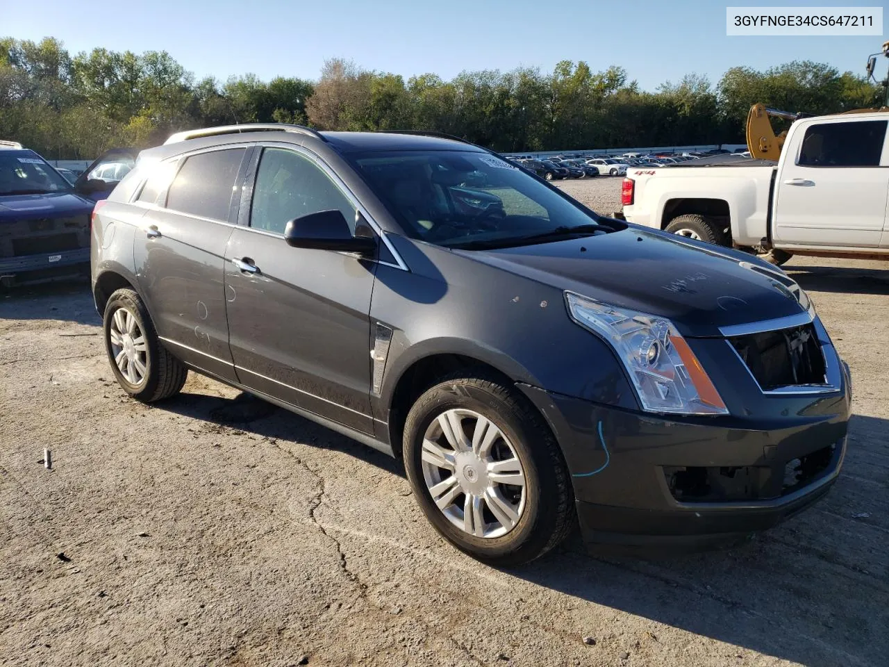 2012 Cadillac Srx VIN: 3GYFNGE34CS647211 Lot: 71563214