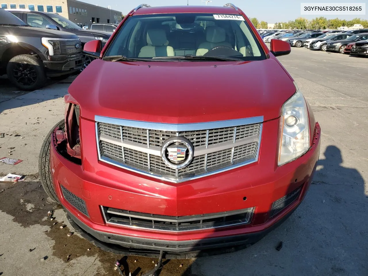 2012 Cadillac Srx Luxury Collection VIN: 3GYFNAE30CS518265 Lot: 71584274