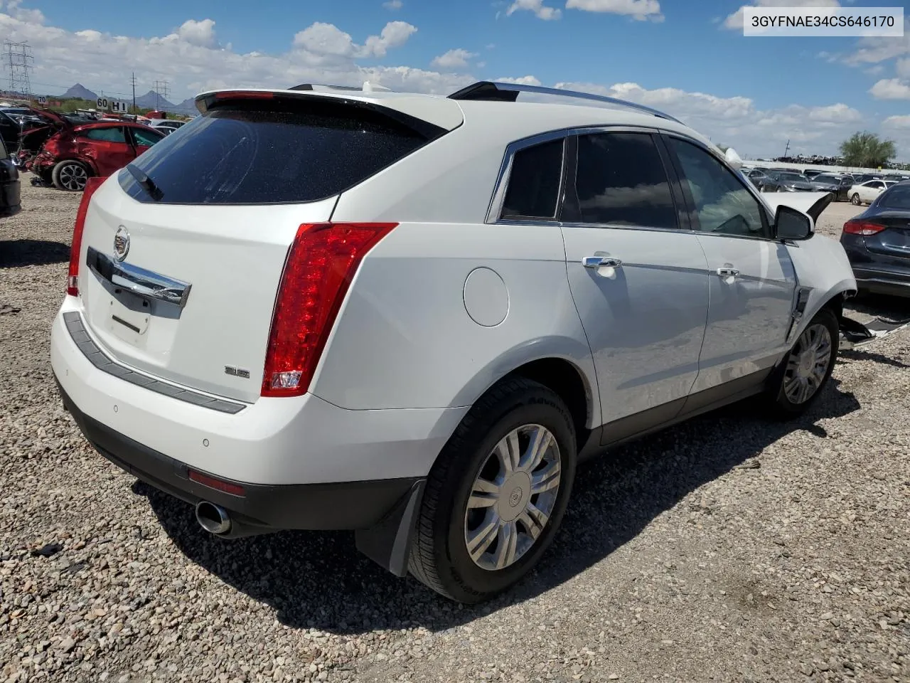 3GYFNAE34CS646170 2012 Cadillac Srx Luxury Collection