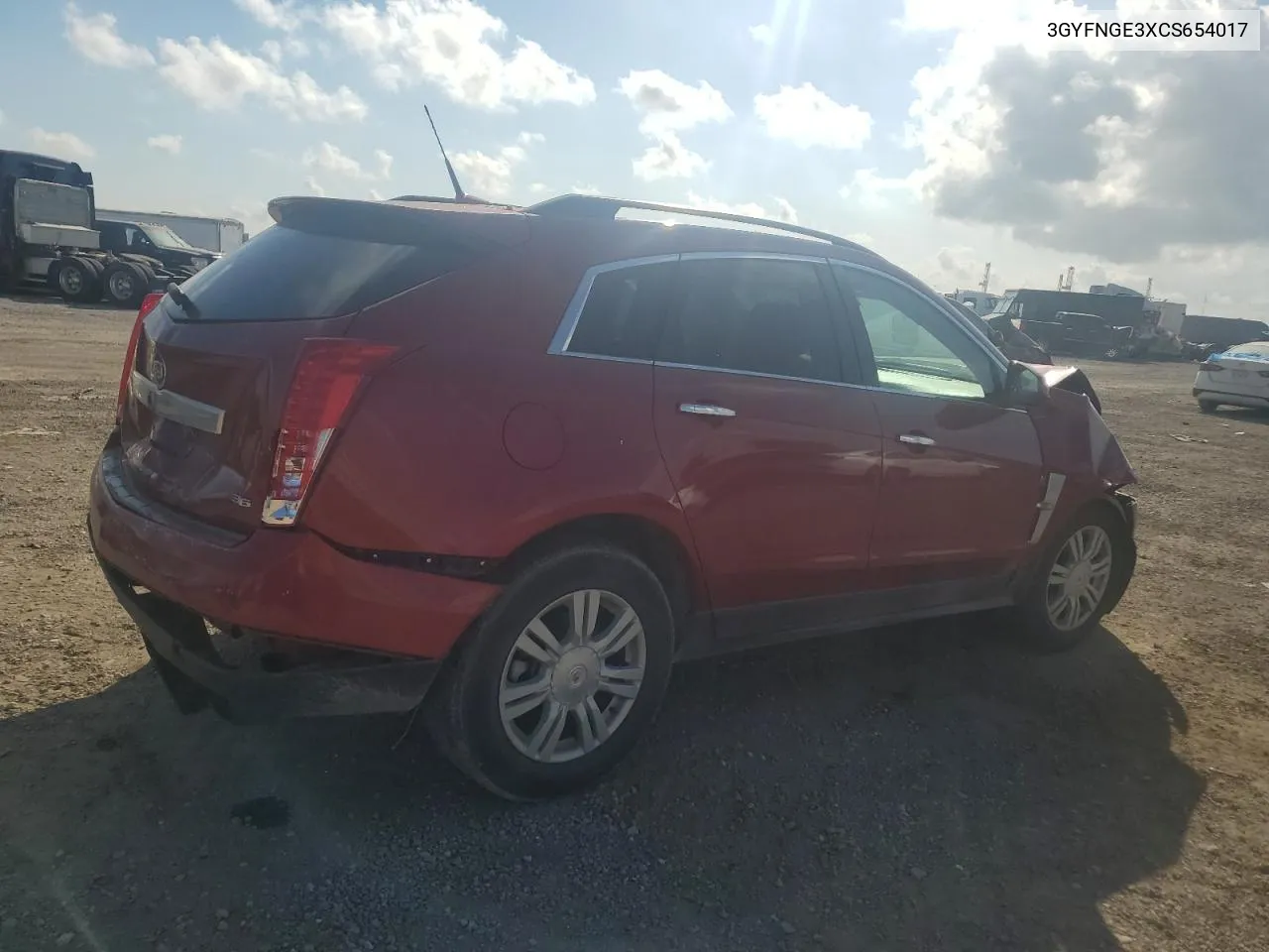 2012 Cadillac Srx VIN: 3GYFNGE3XCS654017 Lot: 72360054