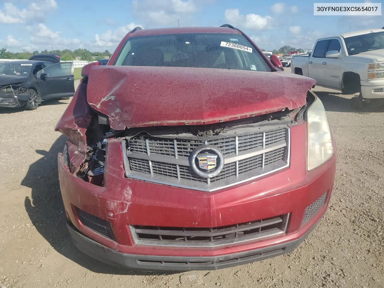 3GYFNGE3XCS654017 2012 Cadillac Srx