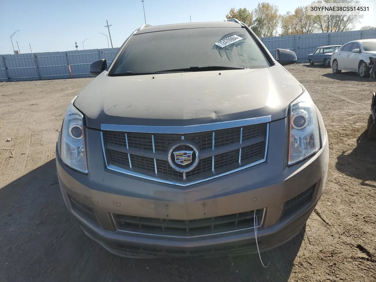 2012 Cadillac Srx Luxury Collection VIN: 3GYFNAE38CS514531 Lot: 72470984