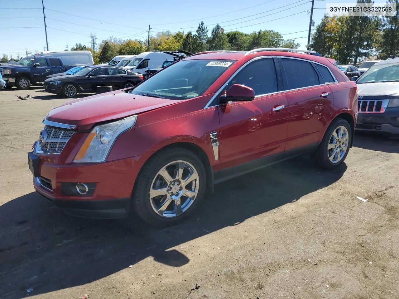 2012 Cadillac Srx Premium Collection VIN: 3GYFNFE31CS527568 Lot: 72969724